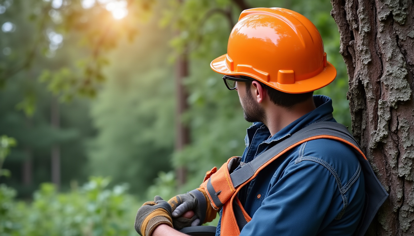 Arboriculteur en train d