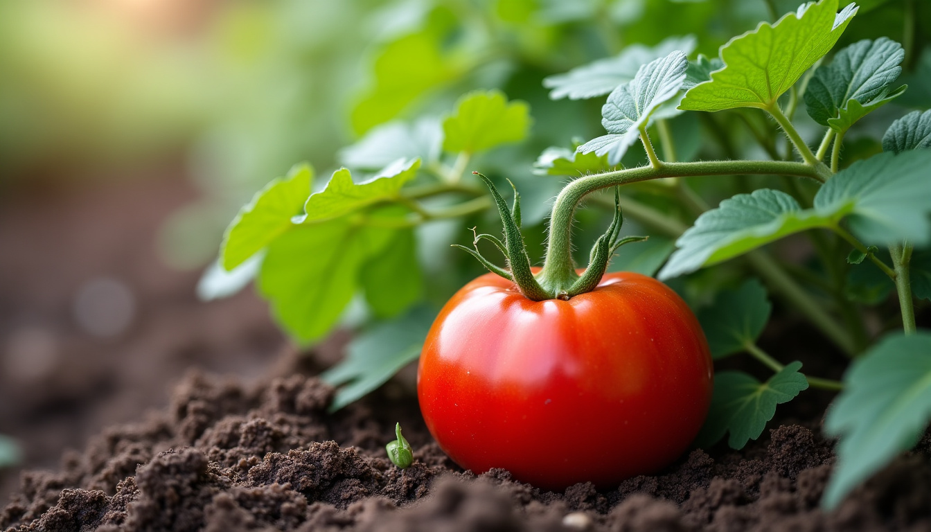 Laitue rouge en pleine croissance dans un potager bio avec terre humide et feuilles bien développées
