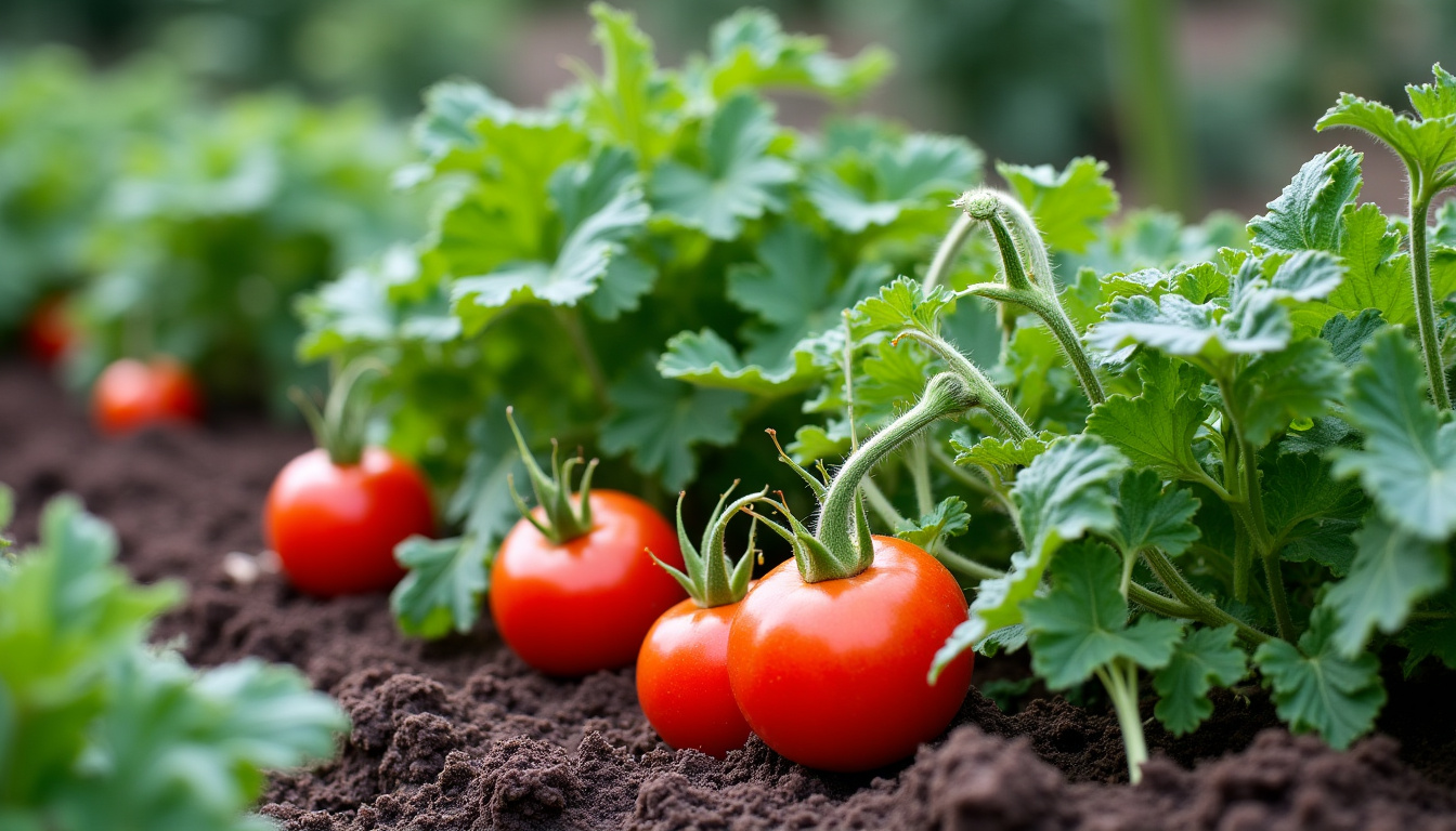 Potager avec différentes variétés de légumes anciens en pleine terre