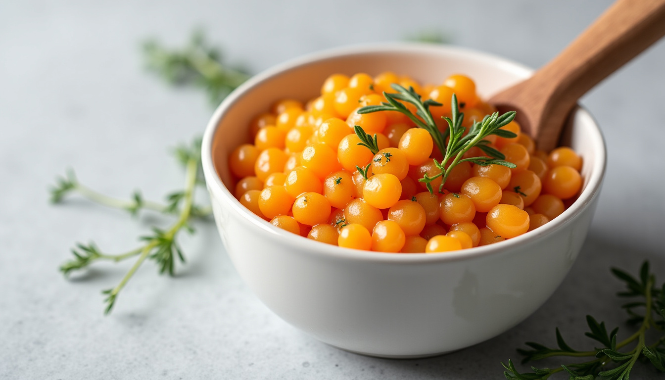 Purée de pois cassés servie dans une assiette en céramique avec une cuillère en bois