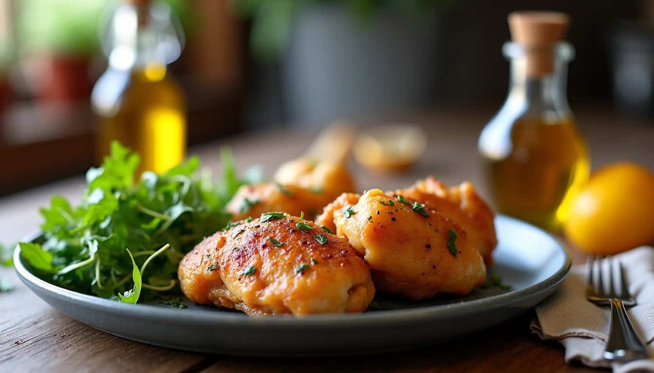 Cuisses de poulet cuites à l