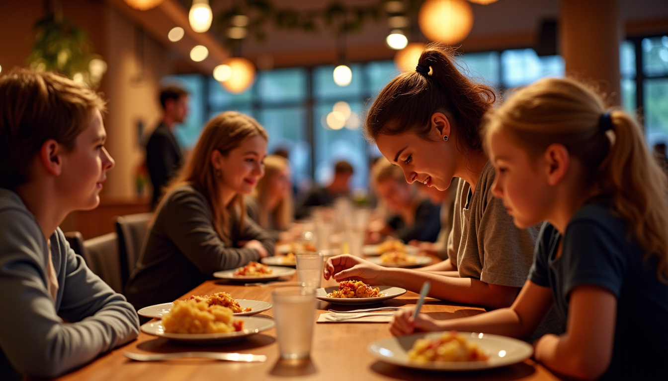 Personnel du restaurant Pirates Paradise interagissant avec des enfants pendant un spectacle en salle