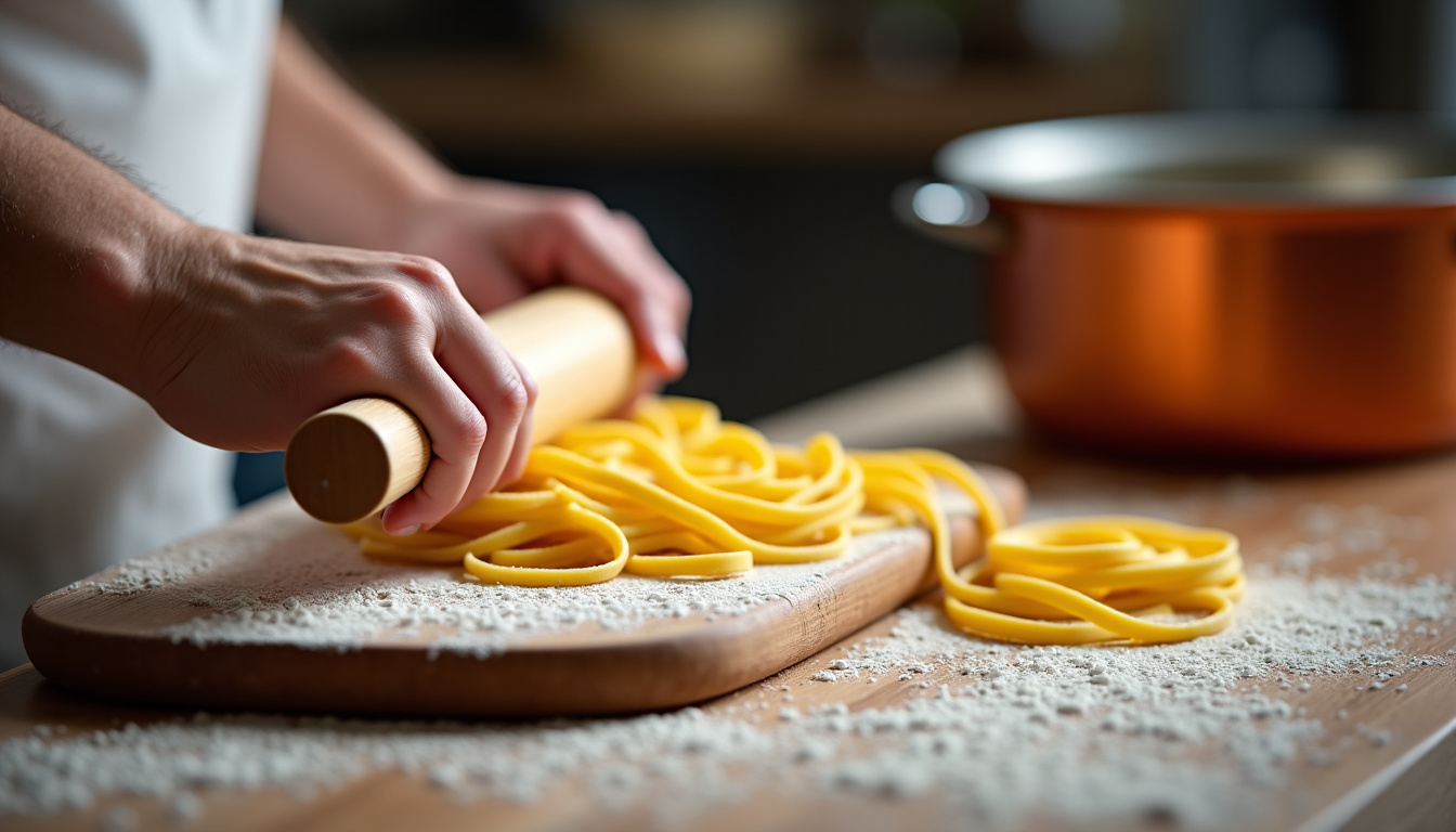 Préparation des pâtes fraîches par les chefs d