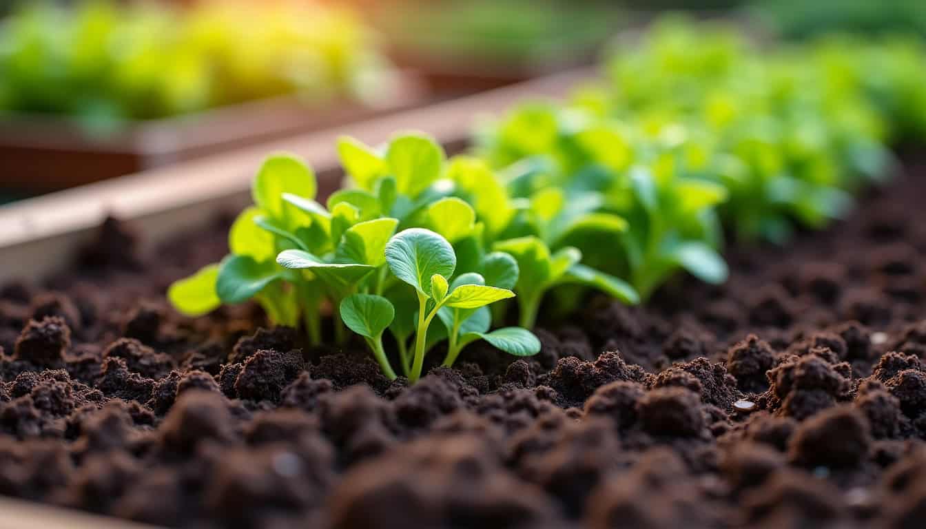 Préparation du sol pour la culture de laitue rouge en bac ou pleine terre