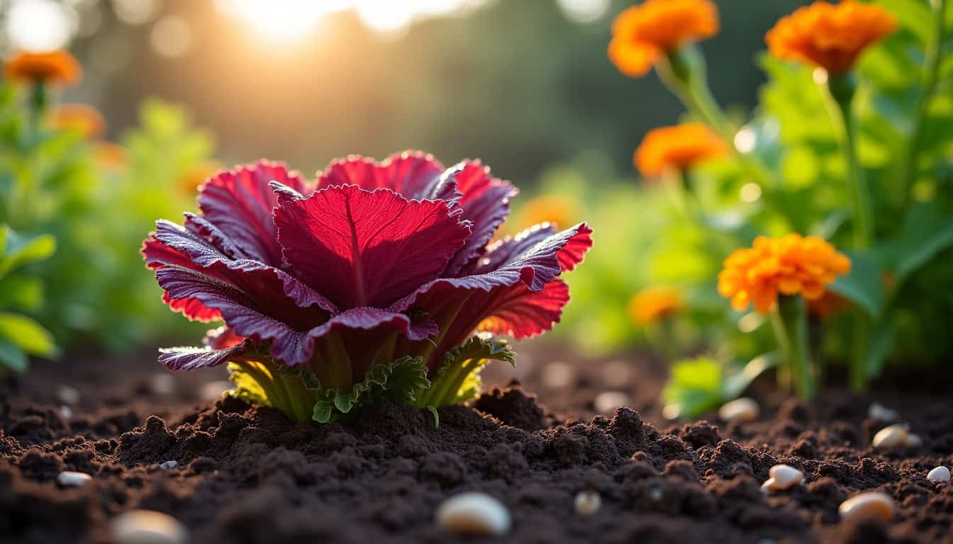 Protection naturelle des plants de laitue rouge contre limaces et pucerons