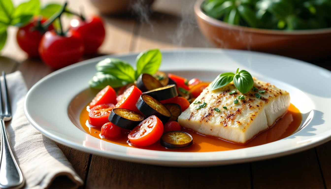 Ratatouille servie à côté d