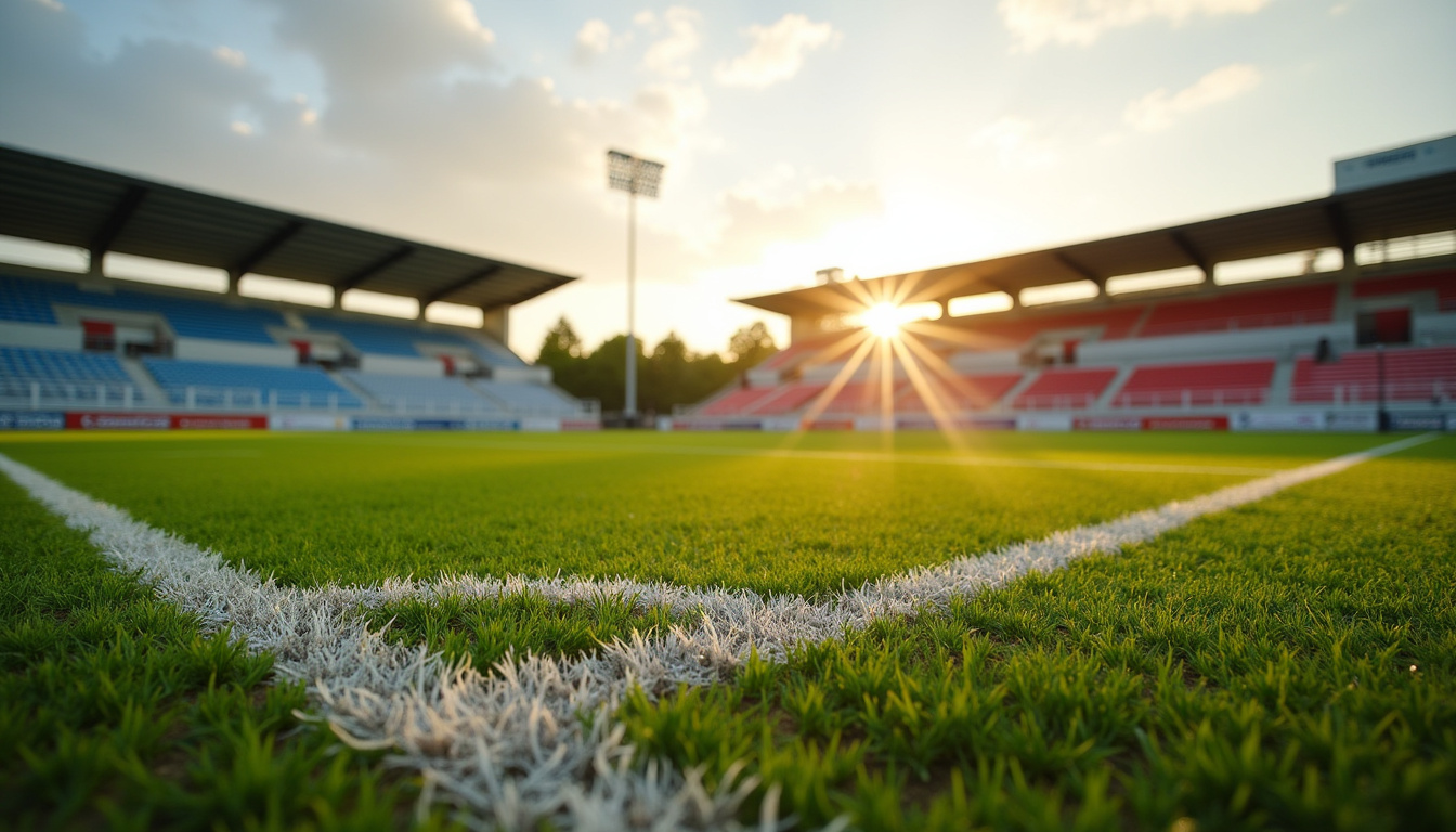 Terrain de football du stade Montplaisir à Montbrison, utilisé par l