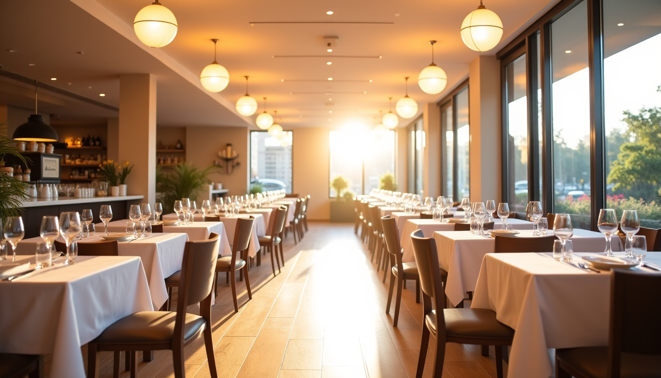 Vue intérieure de Best Buffet à Beaucaire avec ambiance lumineuse et tables dressées