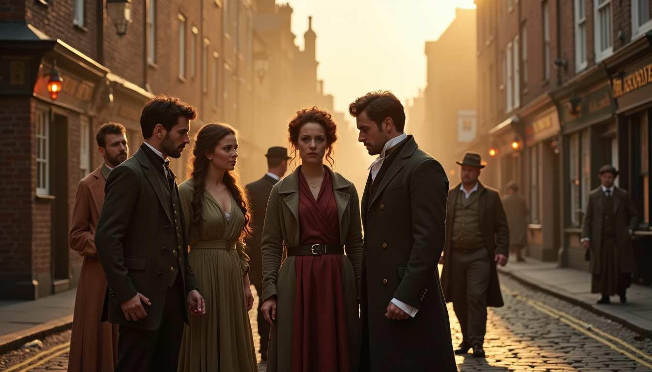 Casting de House of Guinness, montrant les acteurs principaux en costume d