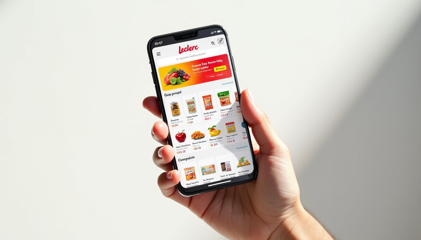 Consultation d’un catalogue Leclerc sur smartphone via l’application officielle