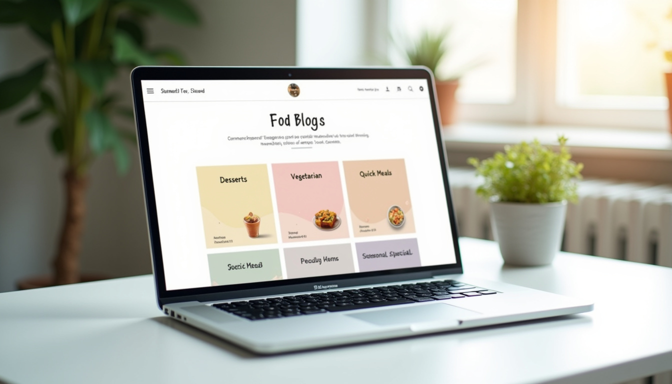 Interface du blog recettes-de-maria.fr illustrant la navigation claire par catégories