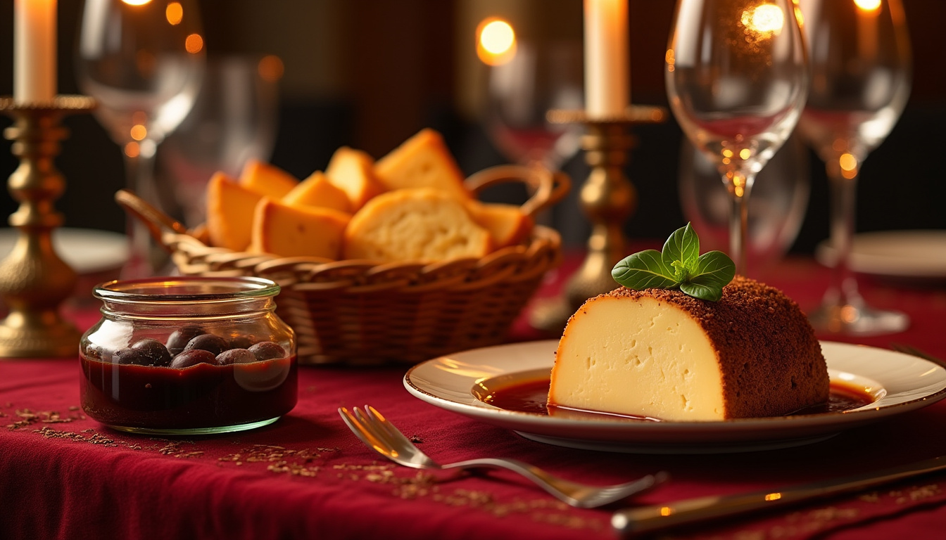 Dégustation de foie gras sur une table festive avec pain grillé et confiture