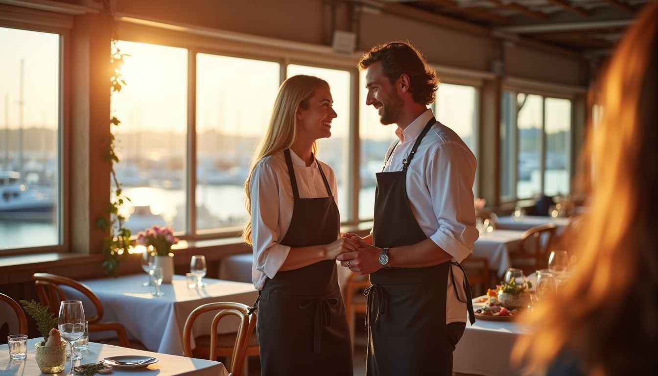 Service attentif dans le restaurant L'effet Mer à Saint-Malo