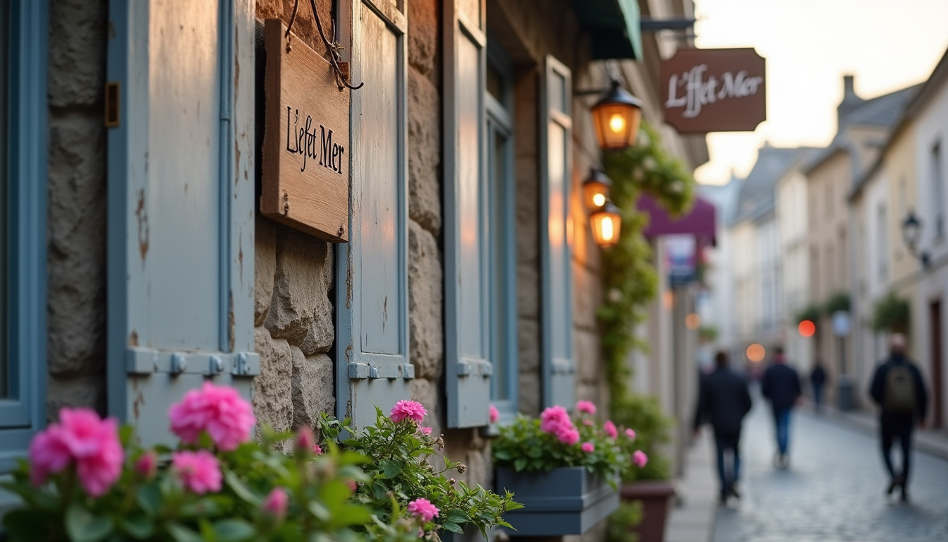 Vue extérieure du restaurant L'effet Mer situé 1 rue Dauphine à Saint-Malo