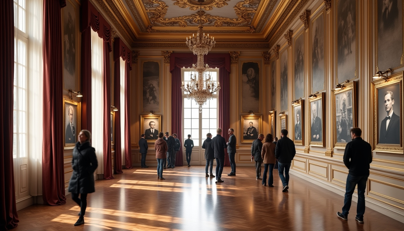 Exposition photographique à l’intérieur du Palais de l’Élysée durant les Journées du Patrimoine