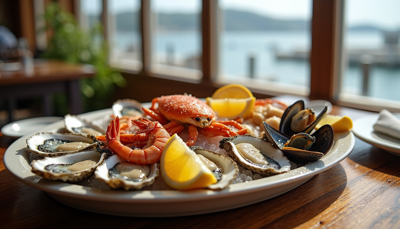 Plateau de fruits de mer frais servi au restaurant Chez Mimi à Audresselles