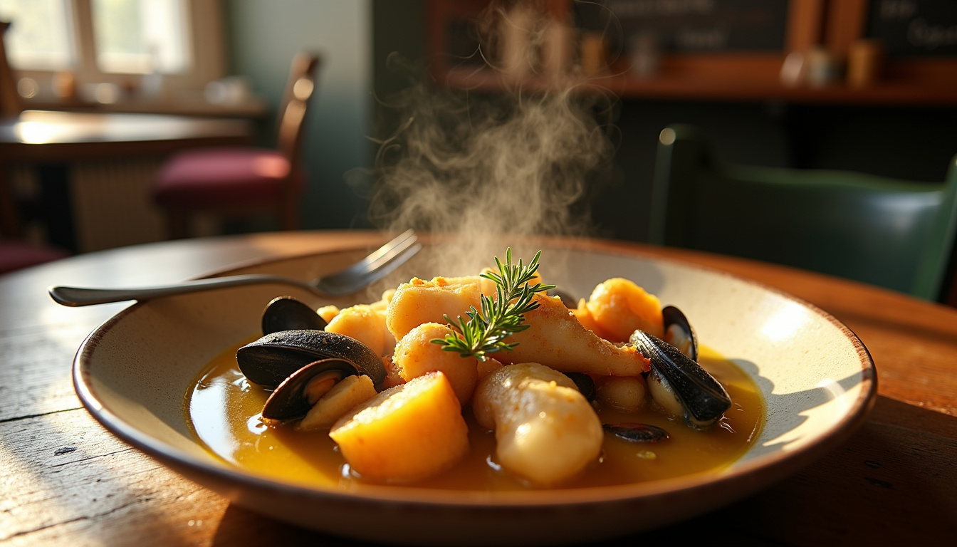 Plats traditionnels normands mettant en valeur les produits locaux de terre et de mer à Rouen