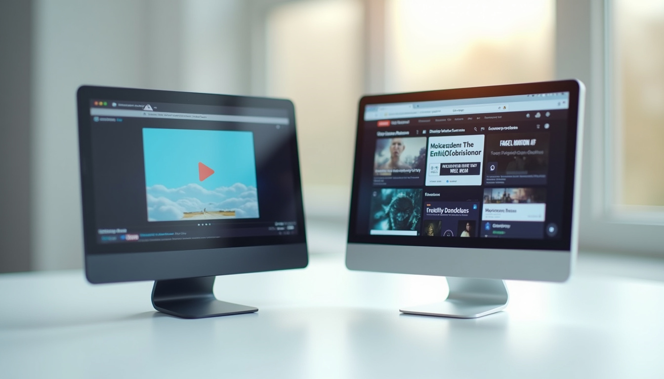 Comparaison entre un site officiel de streaming et un clone malveillant