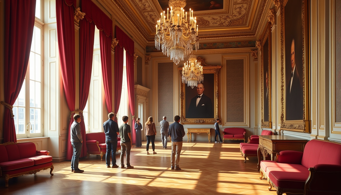 Intérieur du Palais de l’Élysée lors des Journées du Patrimoine, montrant les salons historiques et les œuvres d’art