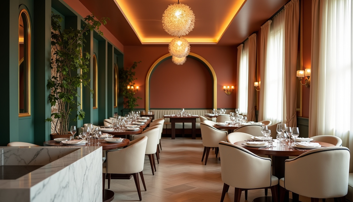 Intérieur élégant du restaurant Contessa à Gouvieux, deux salles distinctes avec mobilier design et éclairage soigné